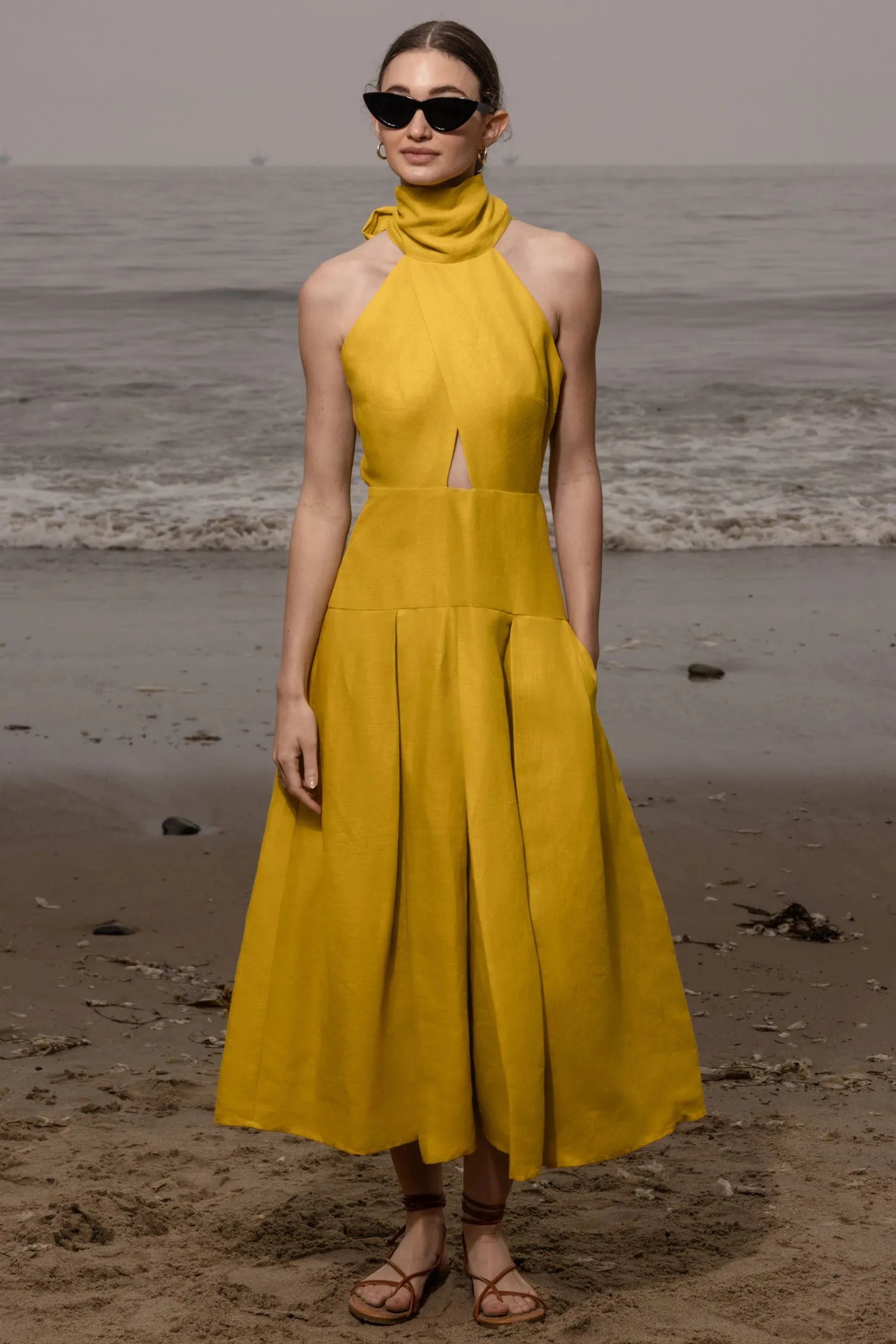 Ginger Dress - Dandelion Linen - Heidi Merrick