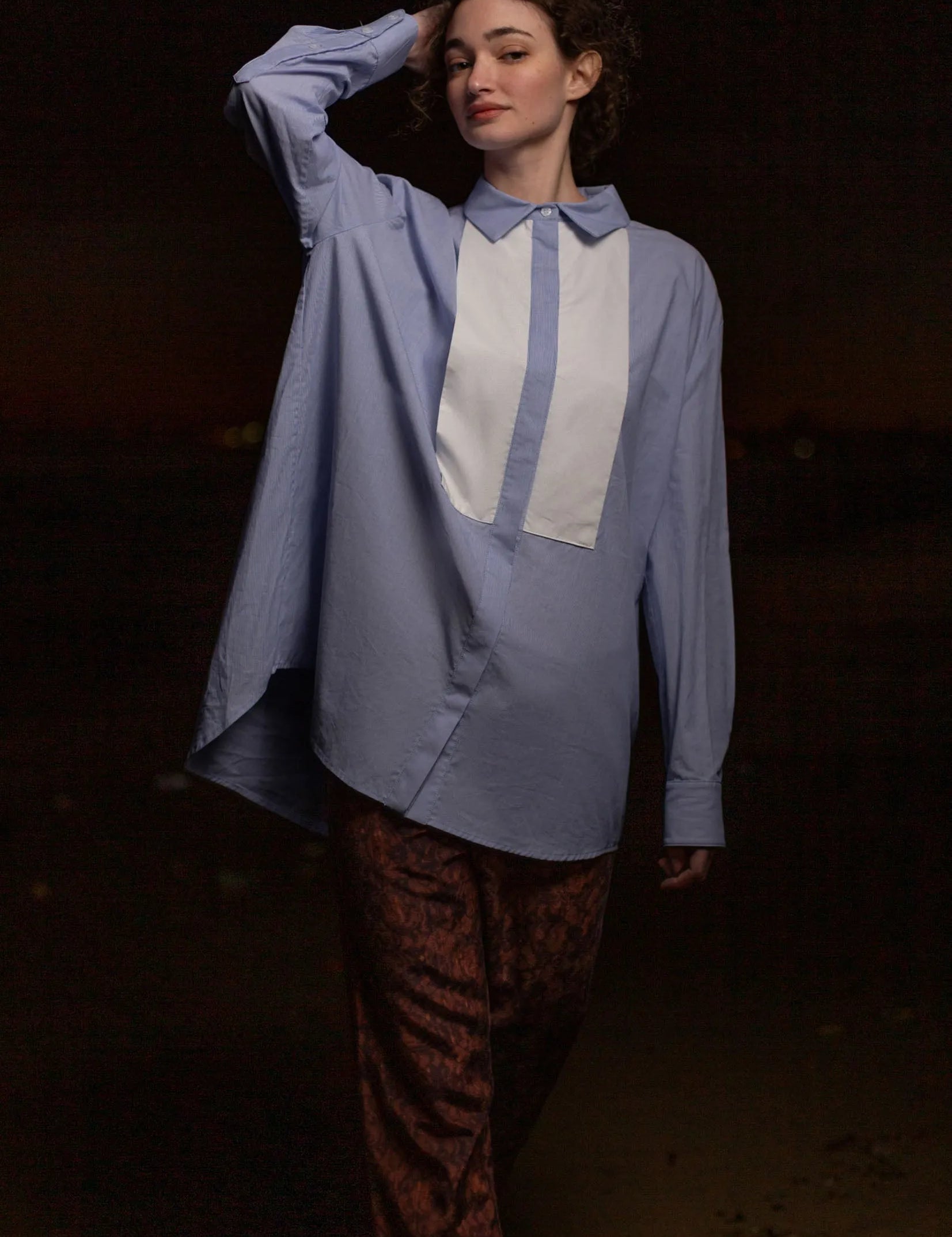 Tux Top - Stripe Cotton - Heidi Merrick