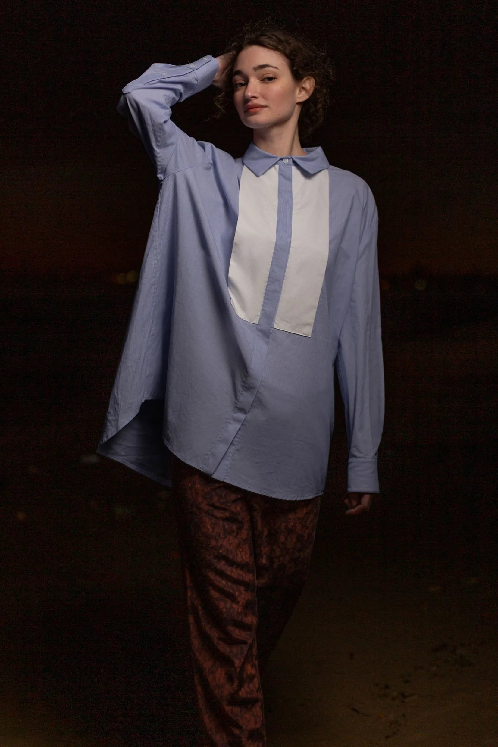 Tux Top - Stripe Cotton - Heidi Merrick