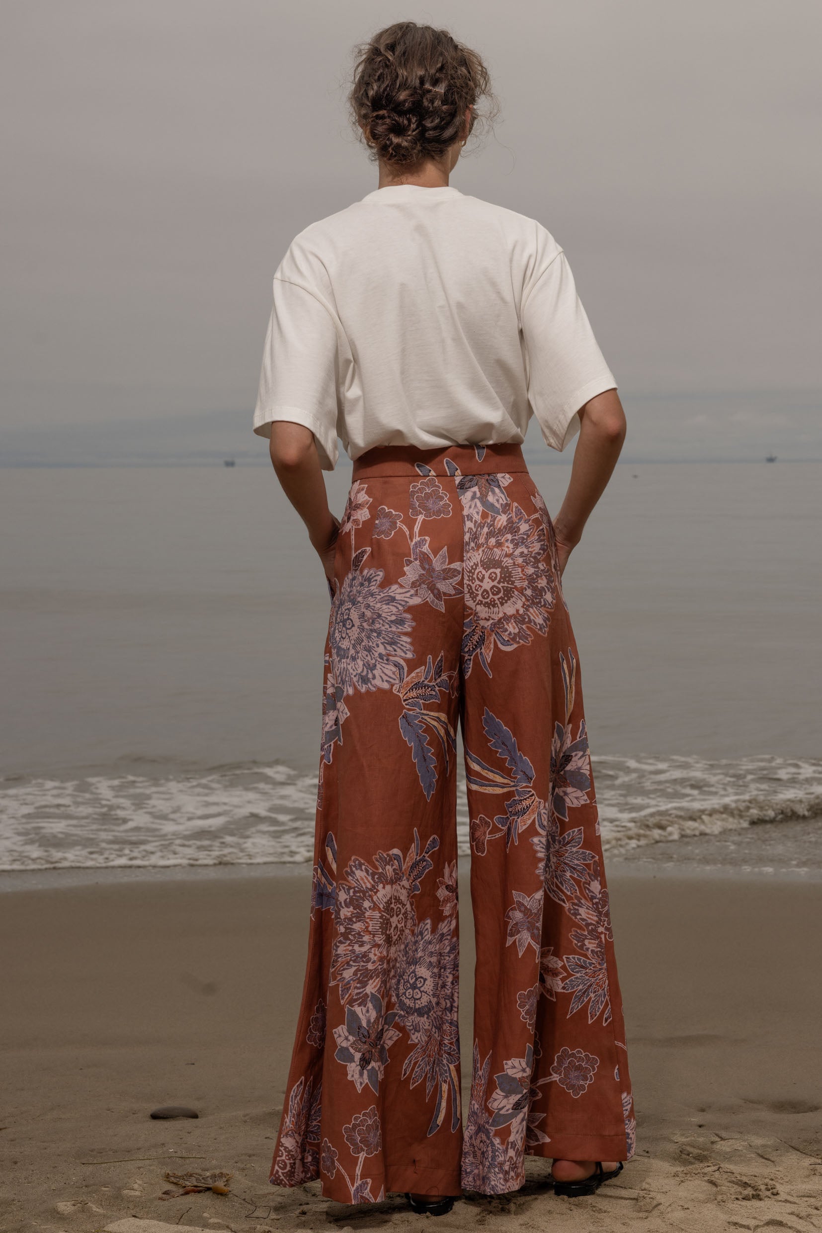 Flareup Trouser - Orange Batik - Heidi Merrick