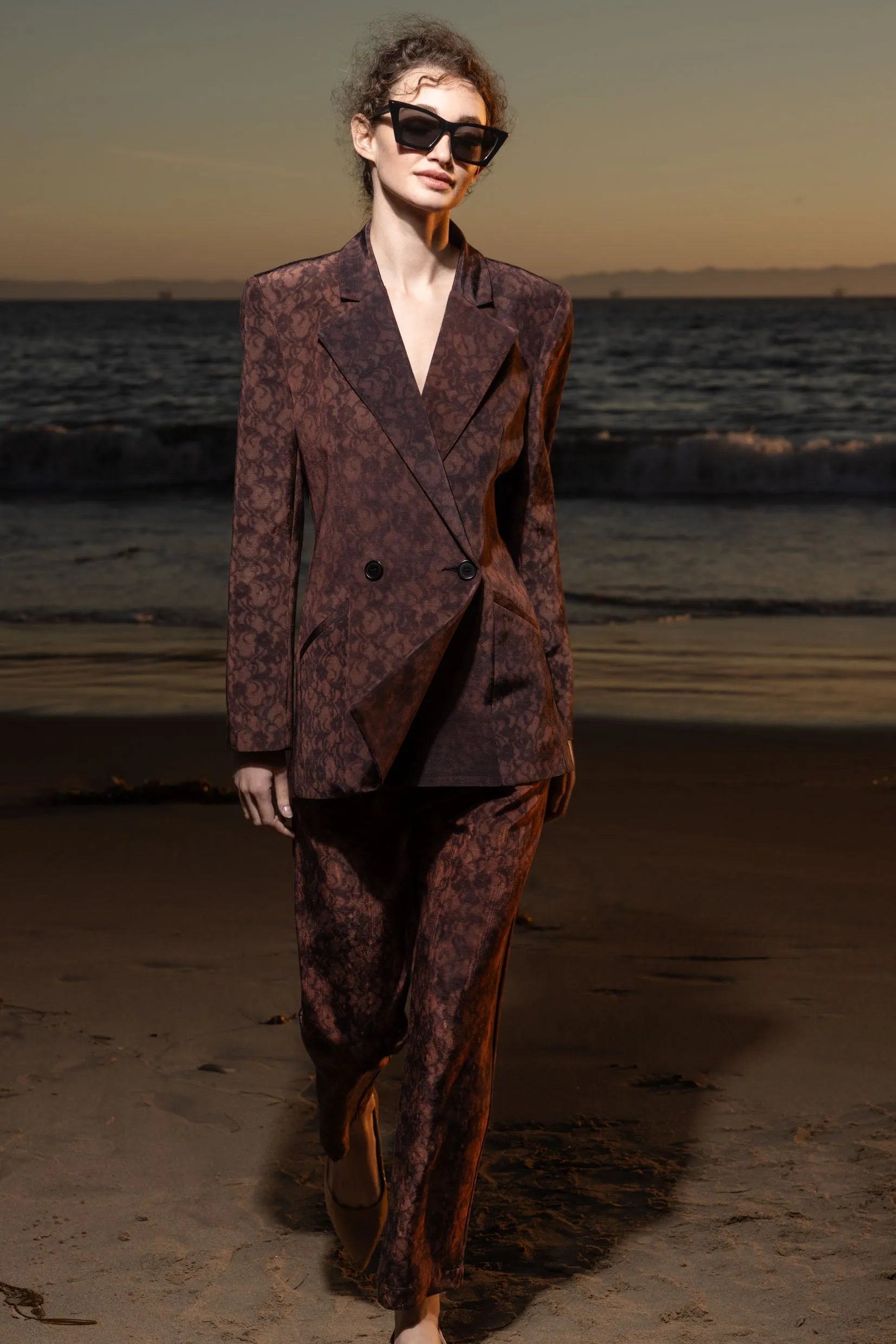 Bruno Pant - Candlelit Lace Moire - Heidi Merrick