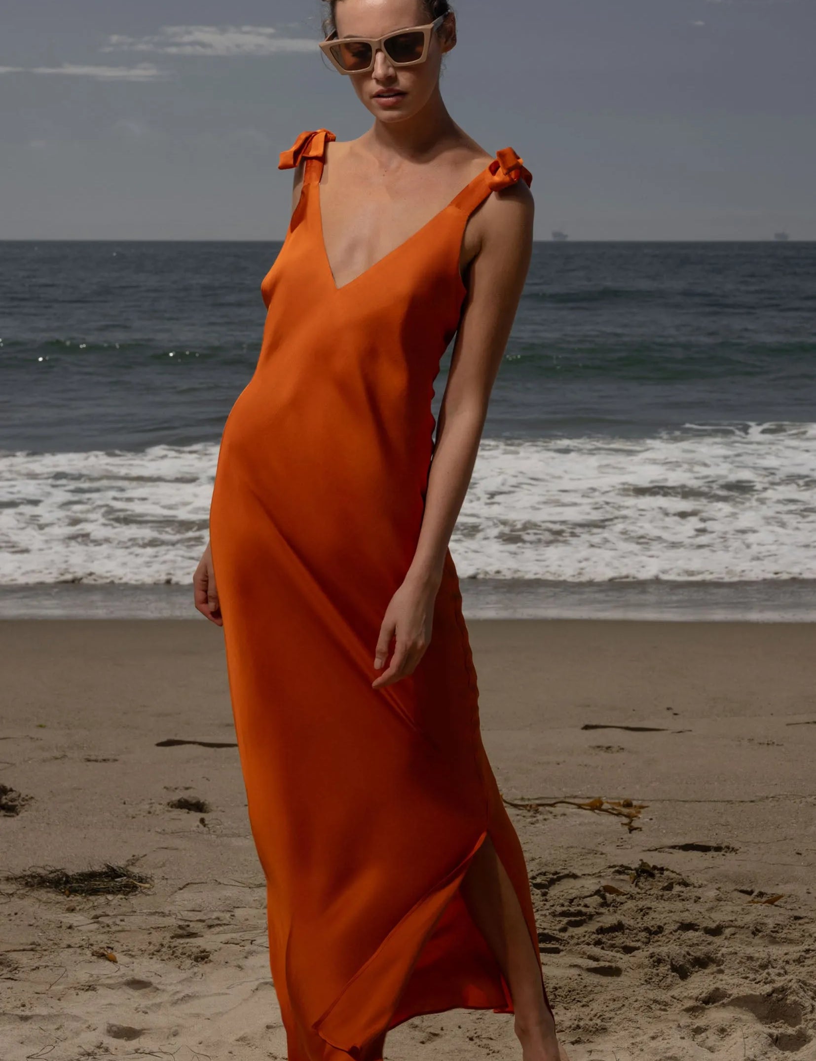 Grace Slip Dress - Flame - Heidi Merrick