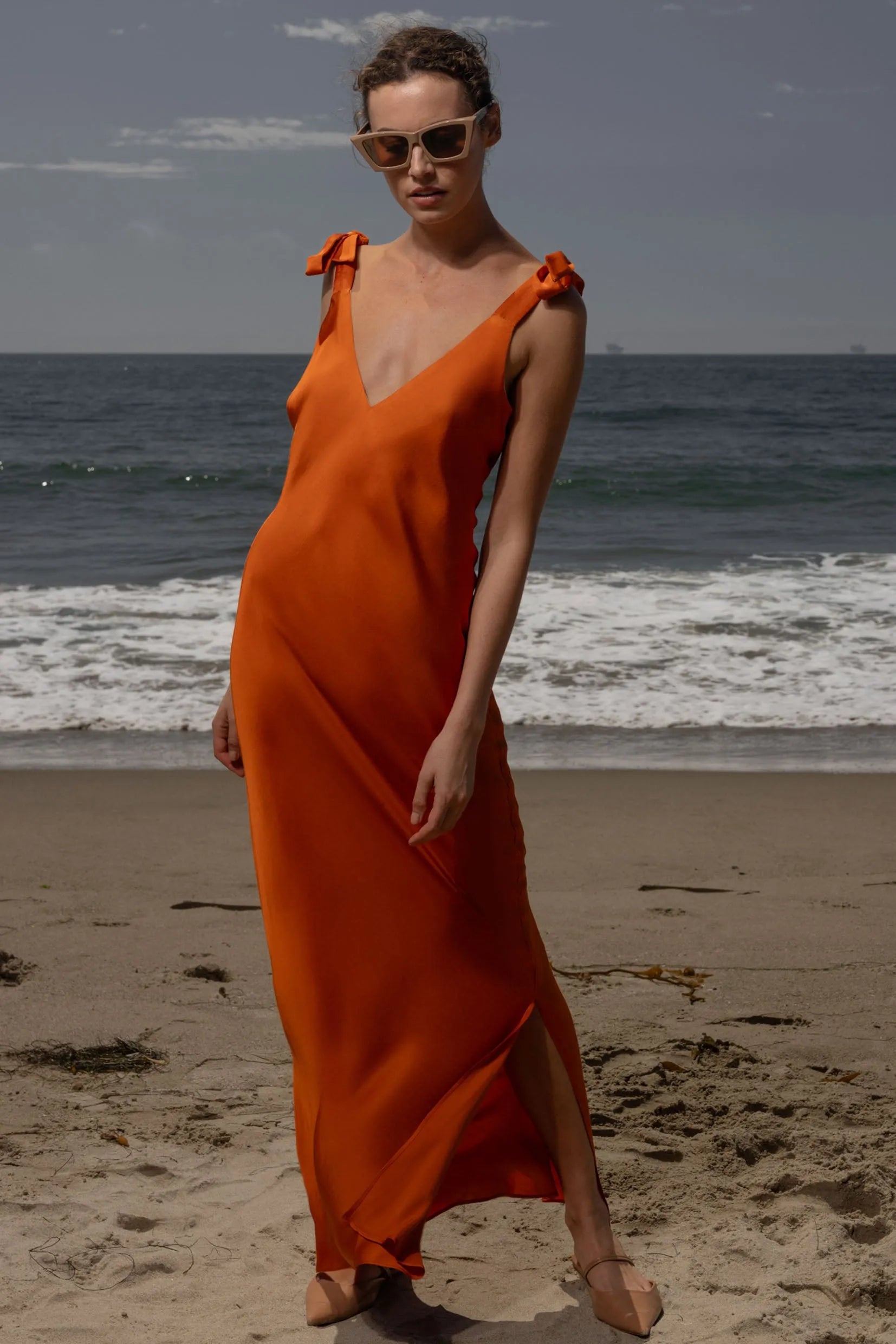 Grace Slip Dress - Flame - Heidi Merrick