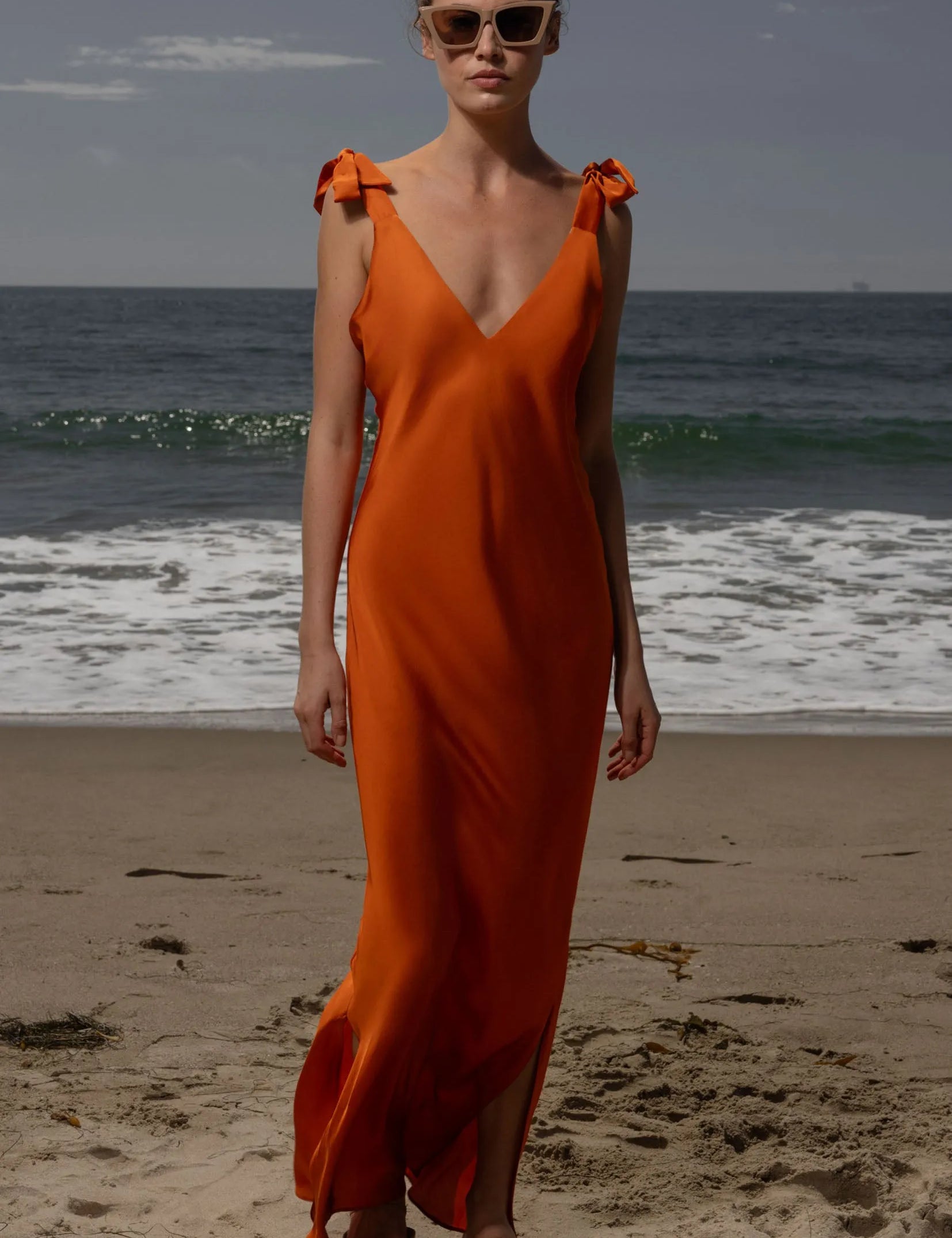 Grace Slip Dress - Flame - Heidi Merrick