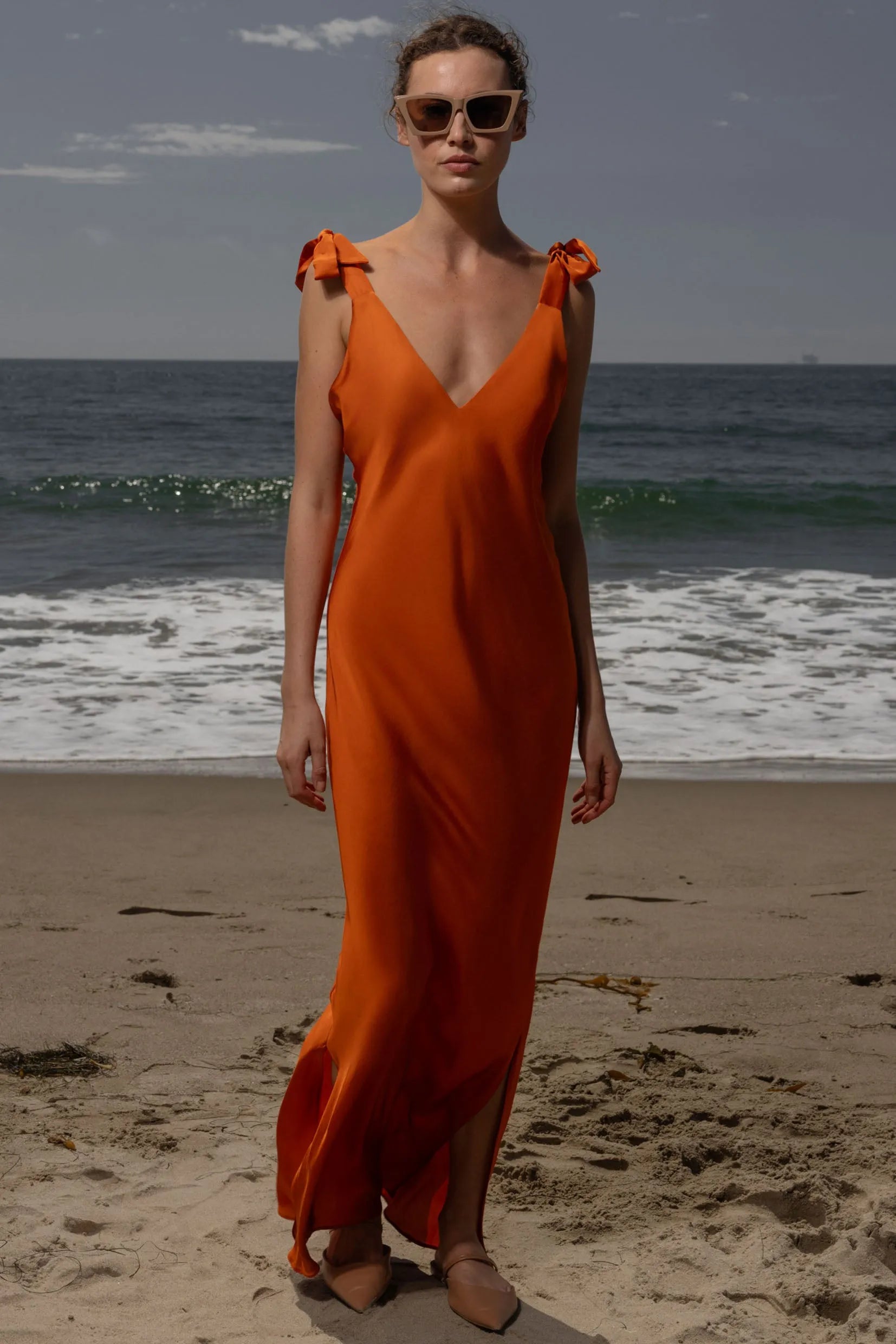 Grace Slip Dress - Flame - Heidi Merrick