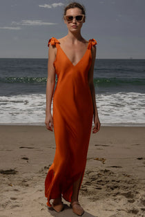 Grace Slip Dress - Flame - Heidi Merrick