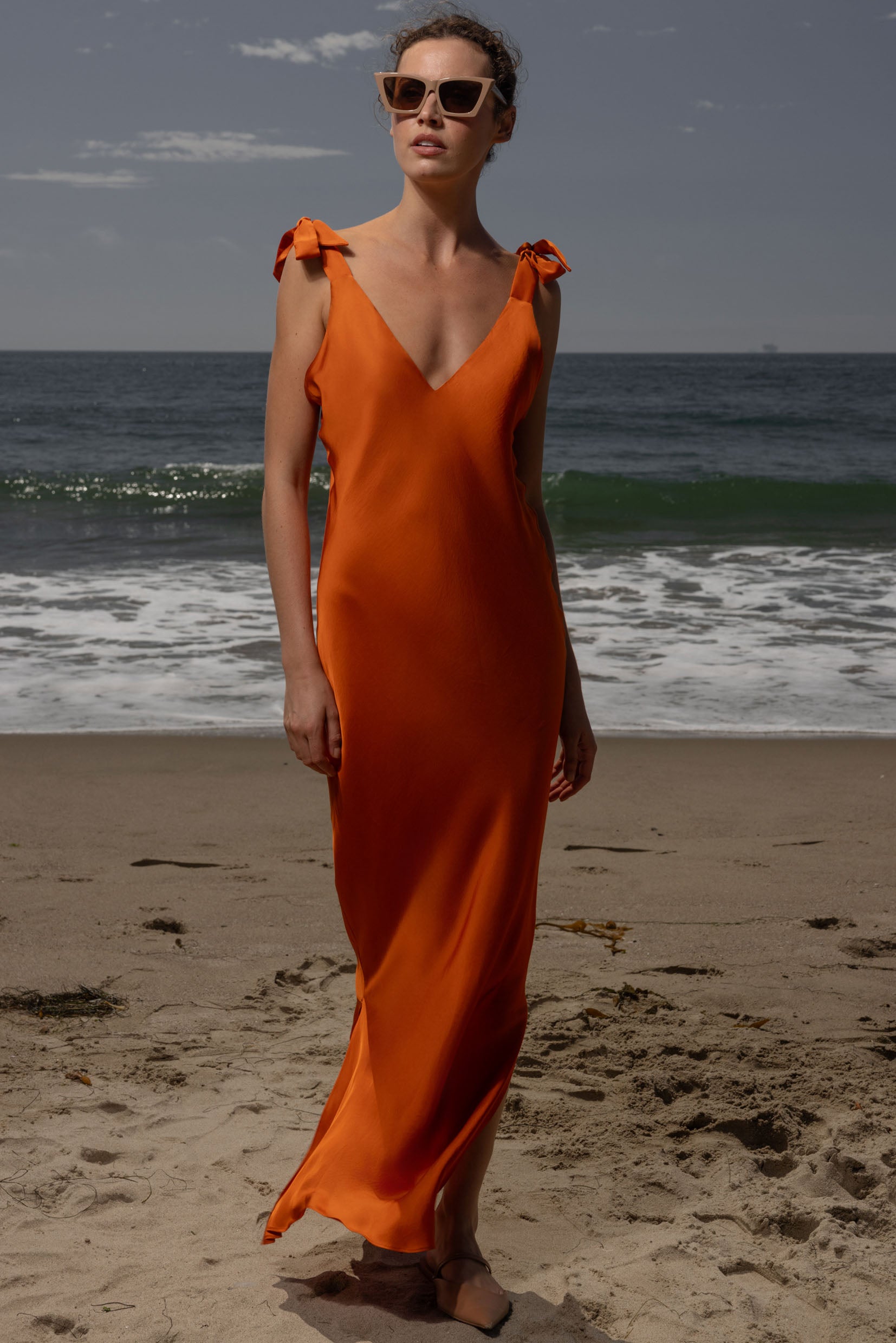 Grace Slip Dress - Flame - Heidi Merrick