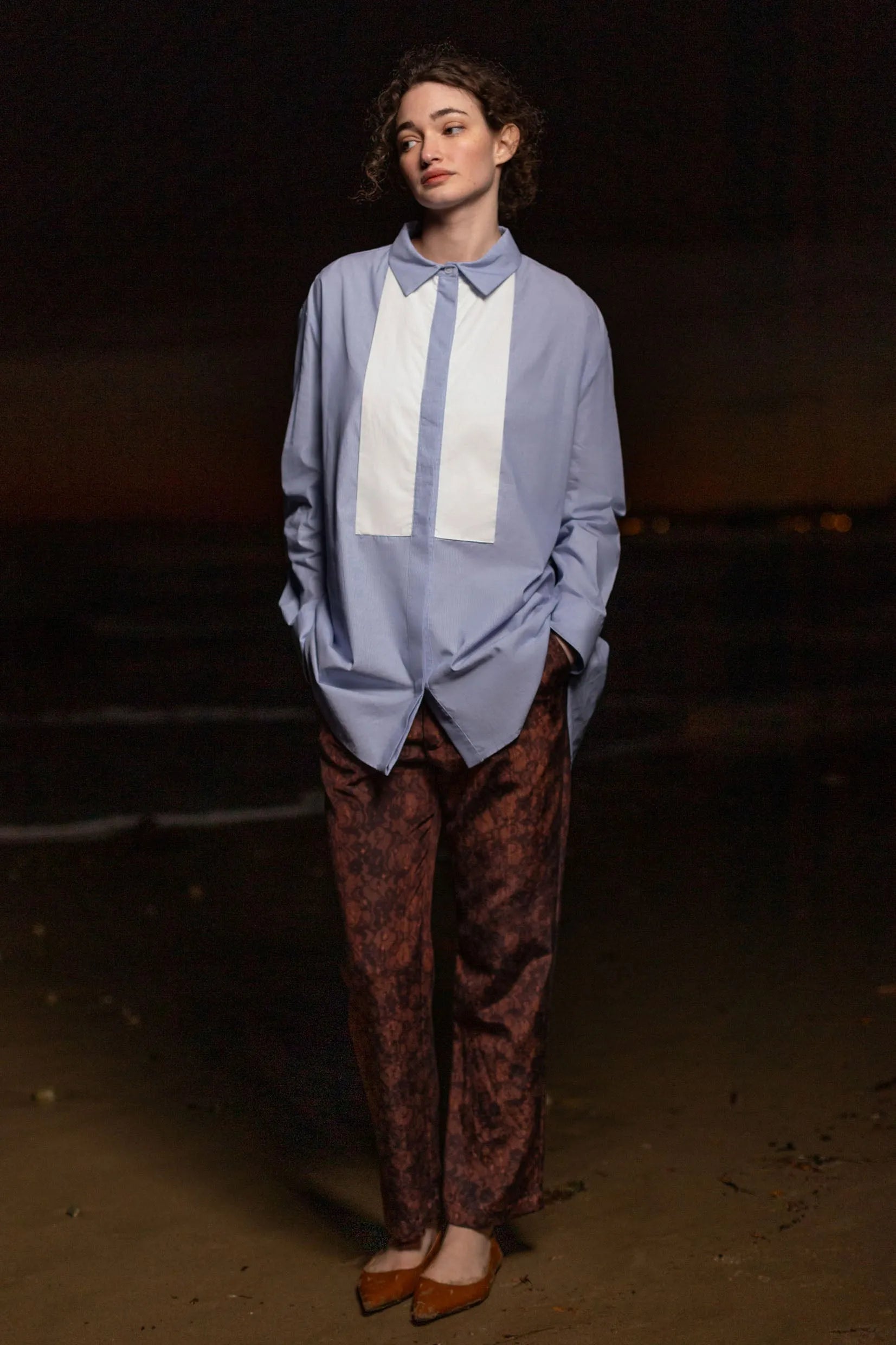 Tux Top - Stripe Cotton - Heidi Merrick