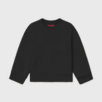 Barrel Sleeve 70's SRF LA Crewneck - Black Embroidered - Heidi Merrick