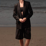 Rodeo Shorts - Black Linen