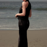 Geometry Skirt - Black Silk Noil