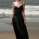 Garden Dress - Black Linen