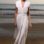 Tasya Dress - White Shirting - Heidi Merrick