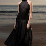 Nysa Dress - Black Linen - Heidi Merrick