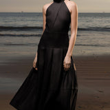 Nysa Dress - Black Linen - Heidi Merrick
