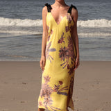 Marion Slip Dress - Yellow Batik