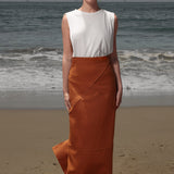 Geometry Skirt - Golden Brown Silk Noil