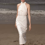 Geometry Skirt - Ivory Silk Noil - Heidi Merrick