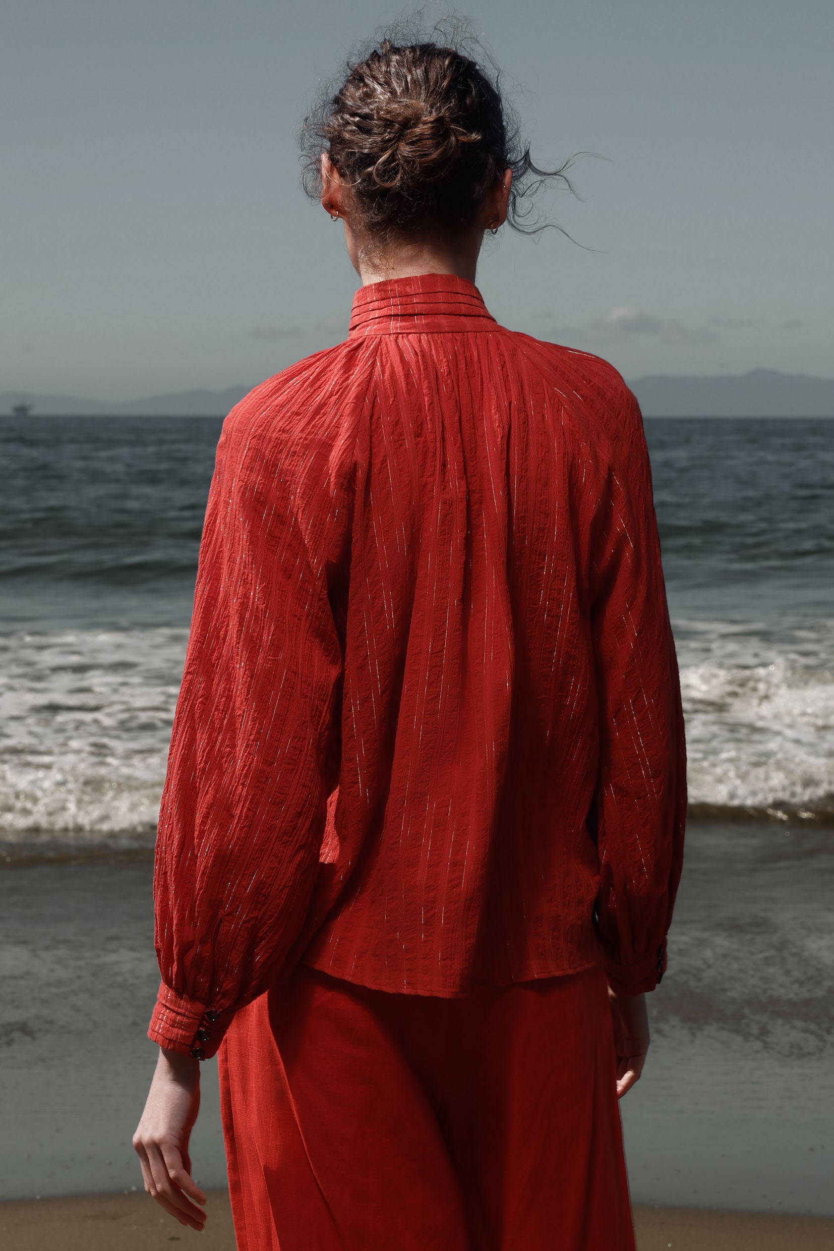 Stallion Top - Cotton Lurex Gauze - Heidi Merrick