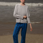 Serge Pant - Blue Moroccan Stripe - Heidi Merrick