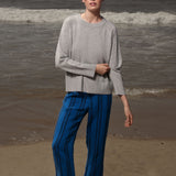Serge Pant - Blue Moroccan Stripe - Heidi Merrick