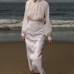 Geometry Skirt -Cream Linen - Heidi Merrick