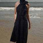 Ginger Dress - Noir Silk & Hemp - Heidi Merrick