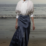 Gale Skirt - Blue Moire - Heidi Merrick