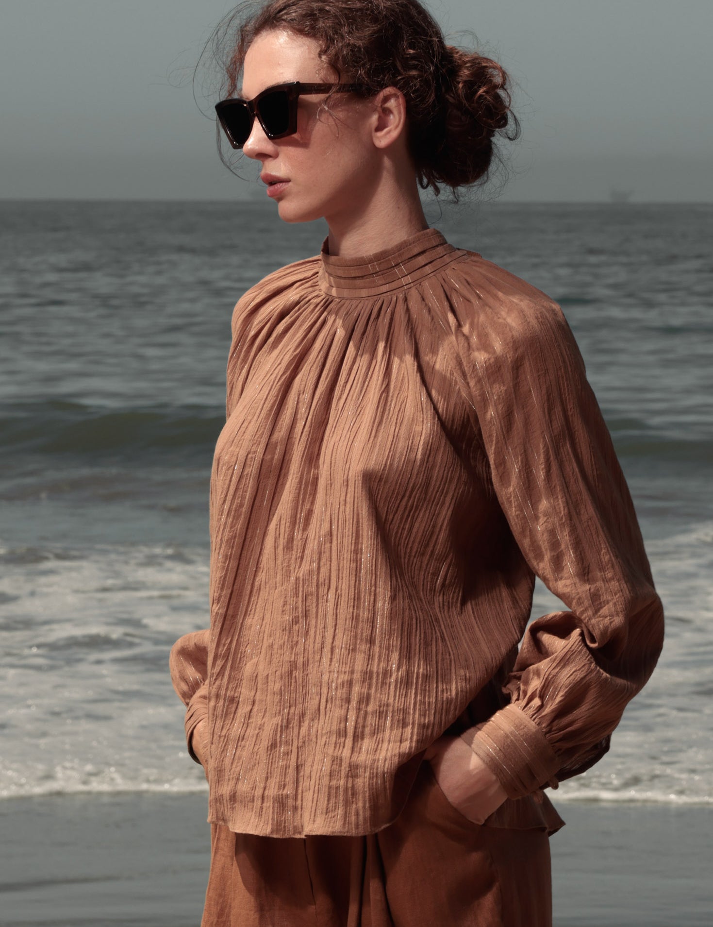 Verse Top - Sabel Lurex Gauze - Heidi Merrick