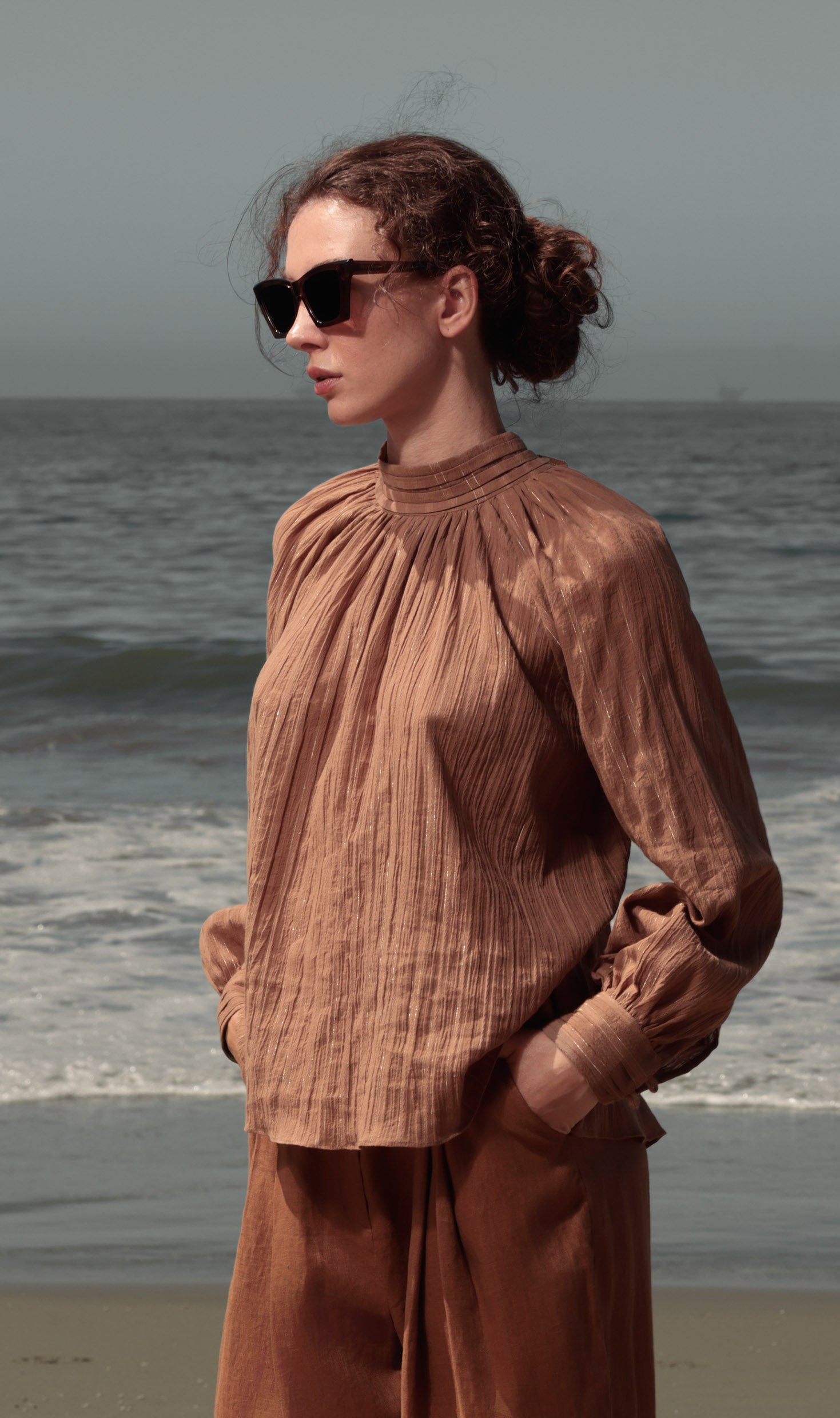 Verse Top - Sabel Lurex Gauze - Heidi Merrick