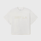SRF LA Mustache Tee - Antique Cream on White