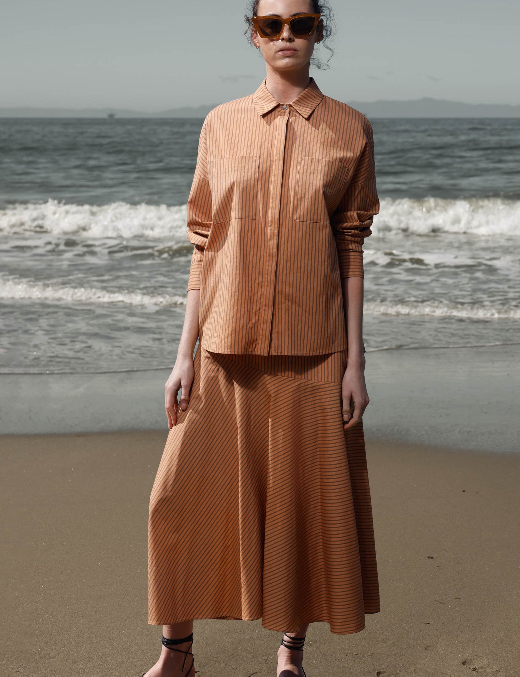 Kite Skirt - Ticking Stripe - Heidi Merrick