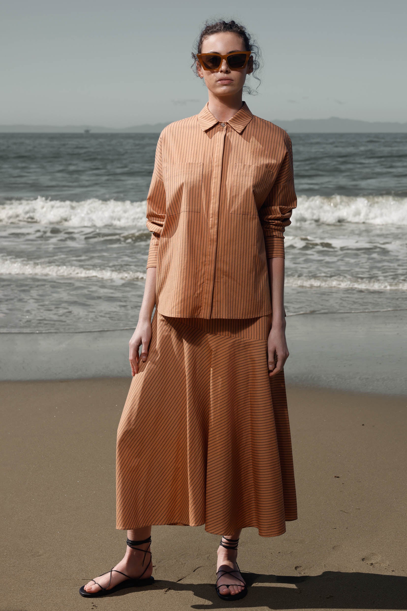 Kite Skirt - Ticking Stripe - Heidi Merrick