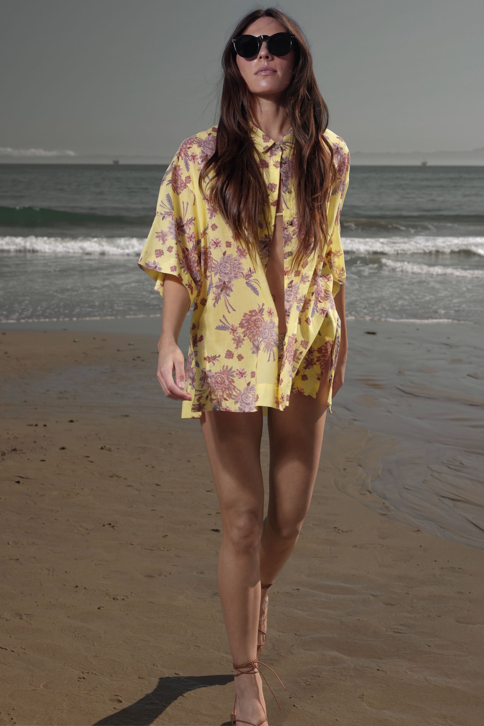 Aloha Shirt - Yellow Batik - Heidi Merrick