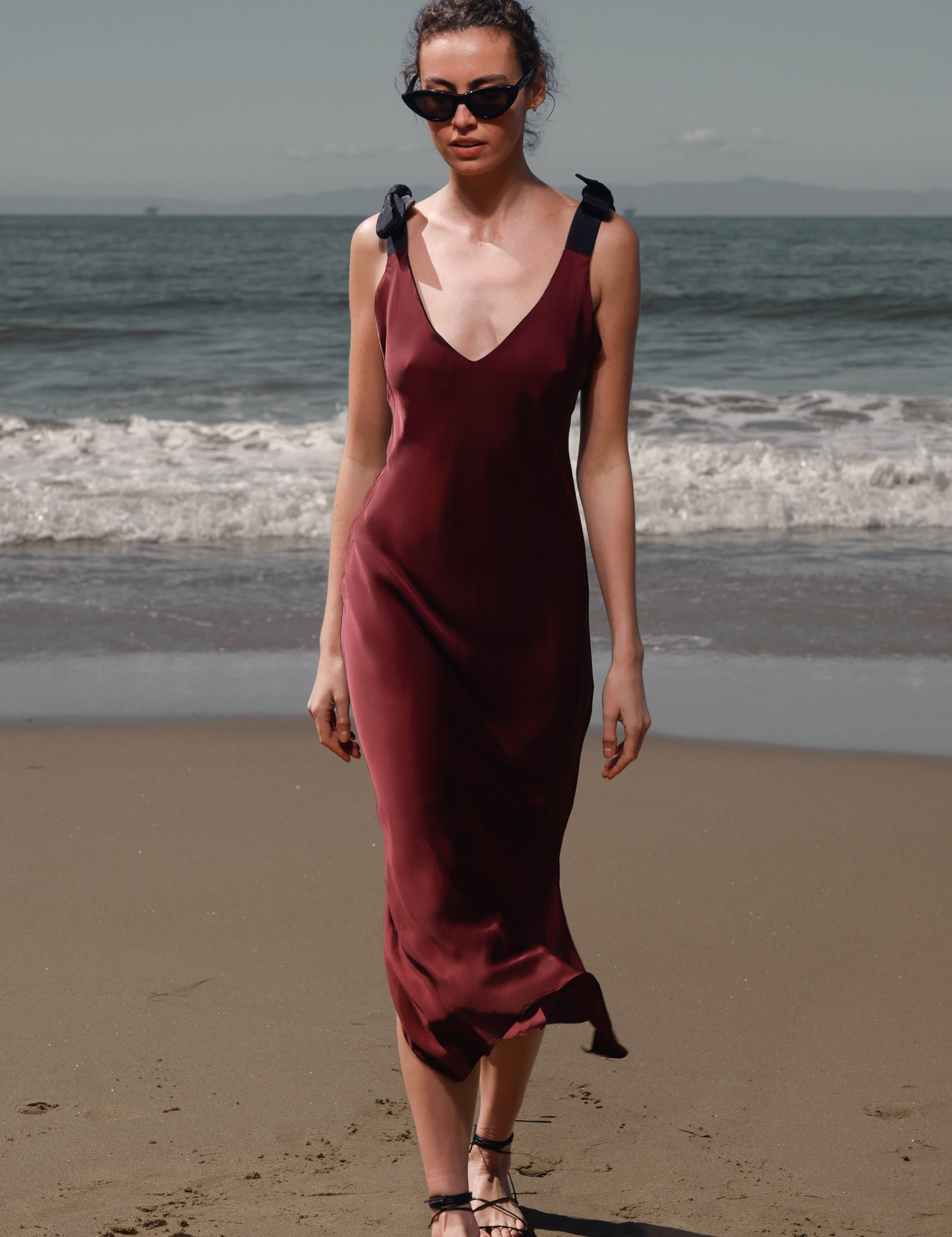 Marion Slip Dress - Burgundy - Heidi Merrick