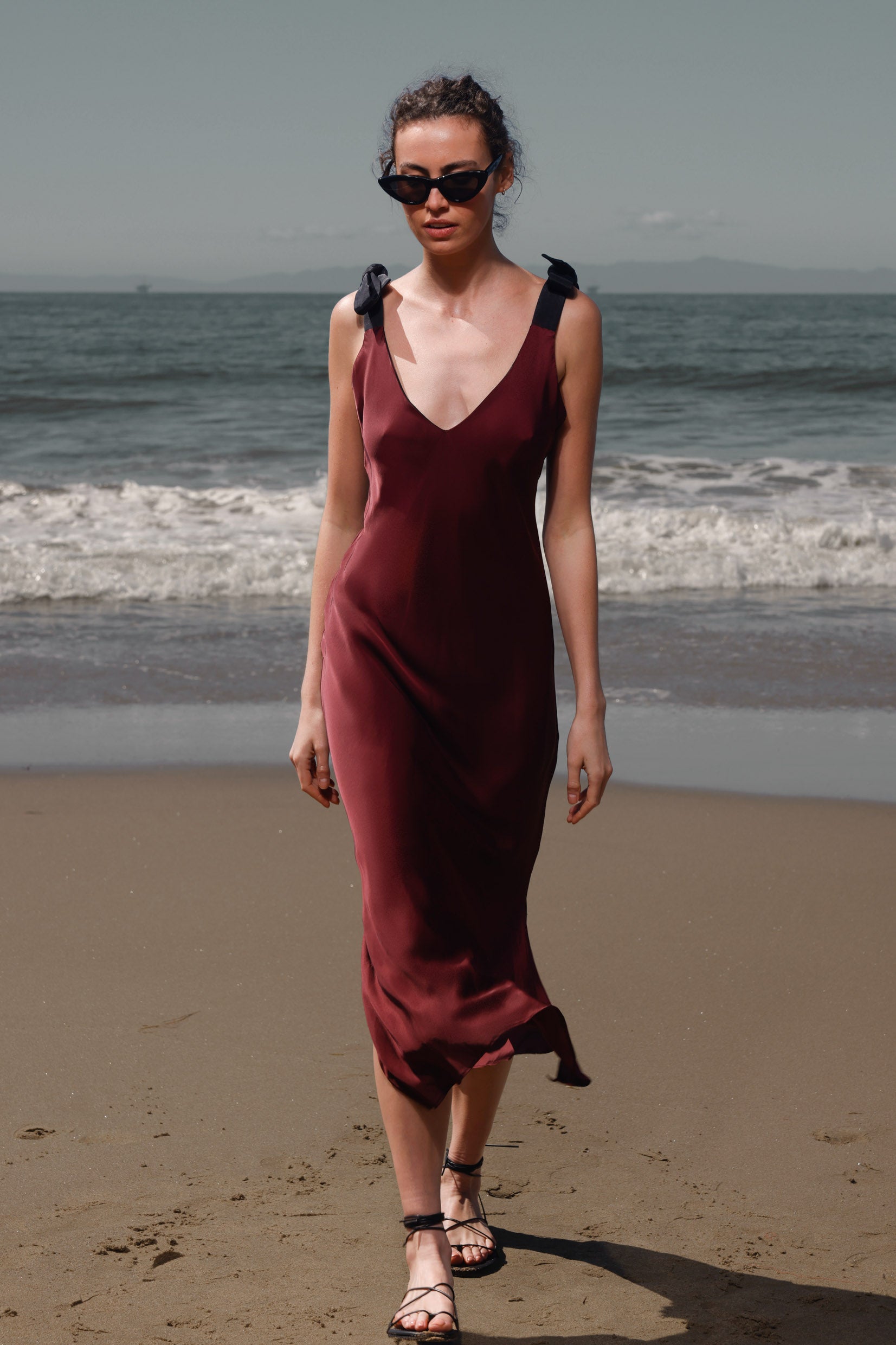 Marion Slip Dress - Burgundy - Heidi Merrick