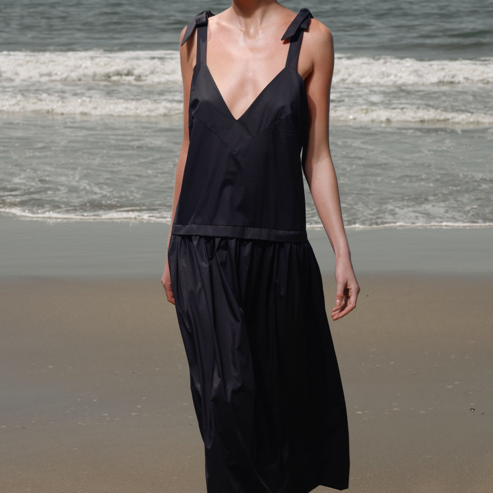 Ballerine Dress - Black Shirting - Heidi Merrick