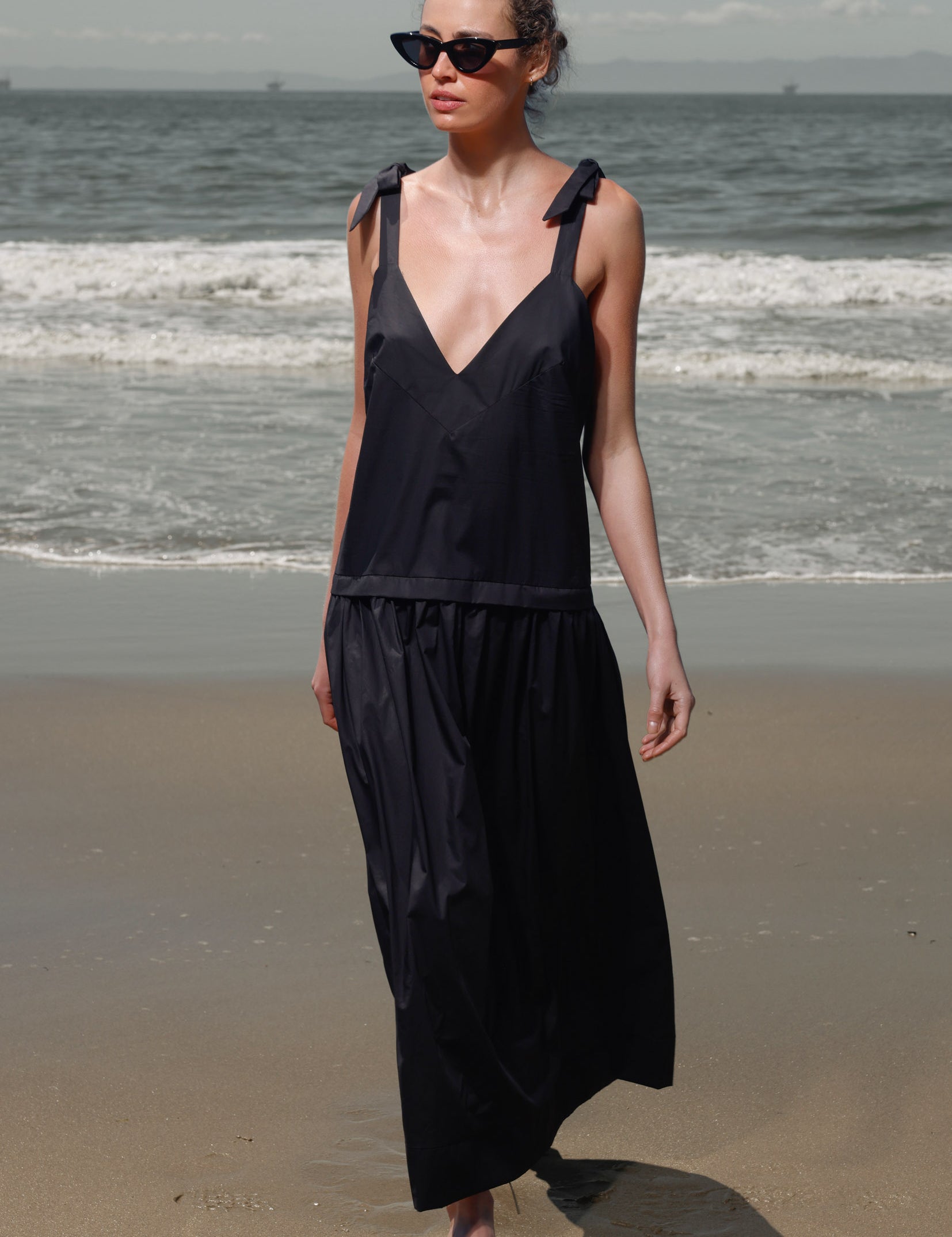 Ballerine Dress - Black Shirting - Heidi Merrick