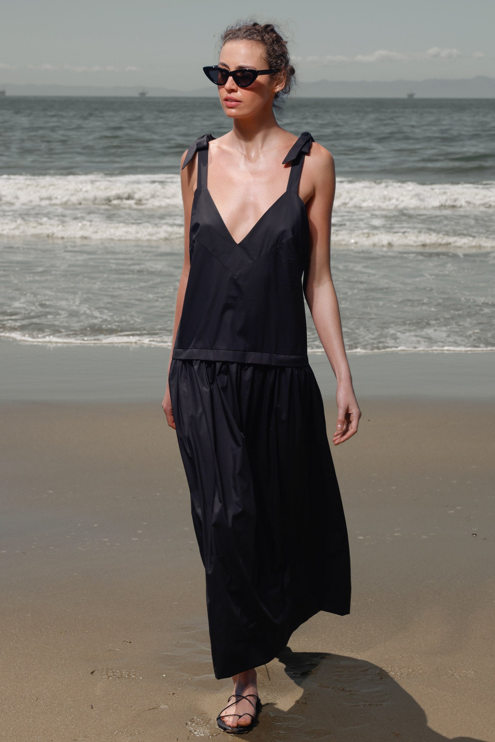 Ballerine Dress - Black Shirting - Heidi Merrick