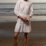 Brooke Dress - White Shirting - Heidi Merrick