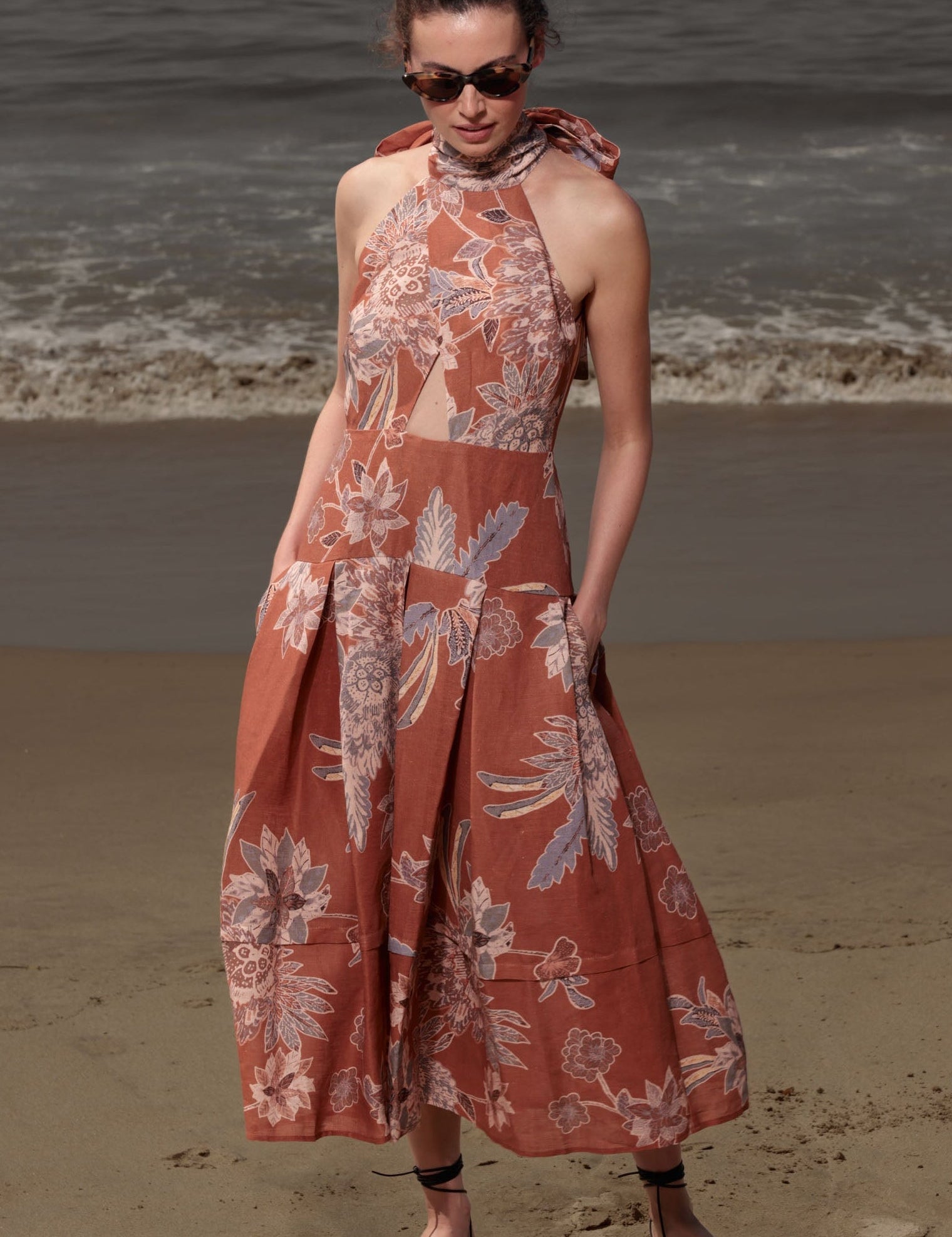 Ginger Dress - Orange Batik