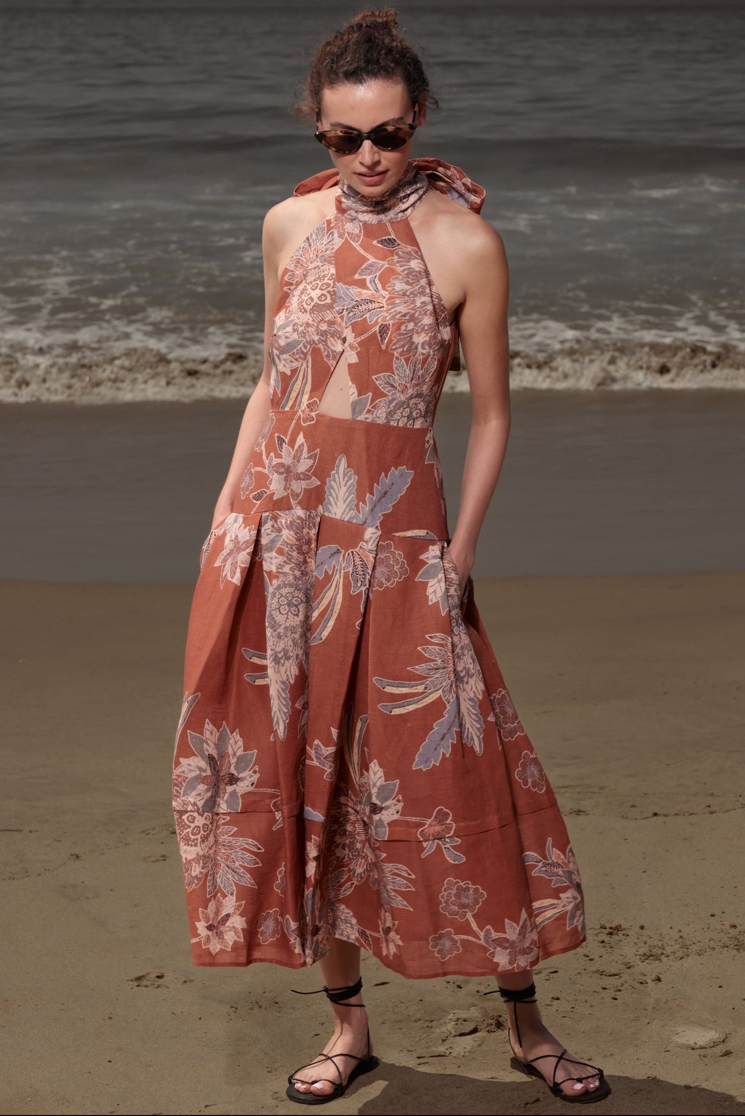 Ginger Dress - Orange Batik - Heidi Merrick
