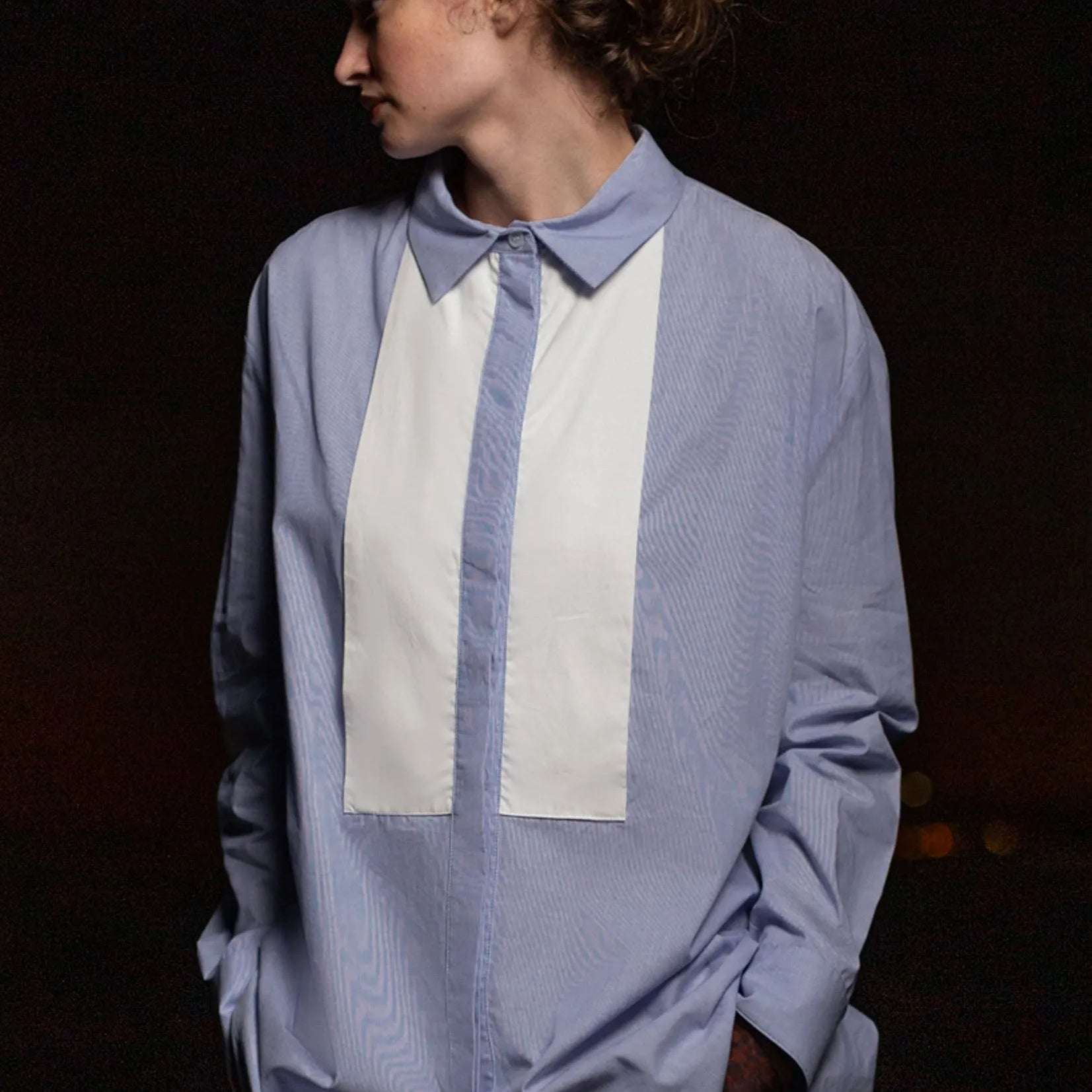 Tux Top - Stripe Cotton - Heidi Merrick