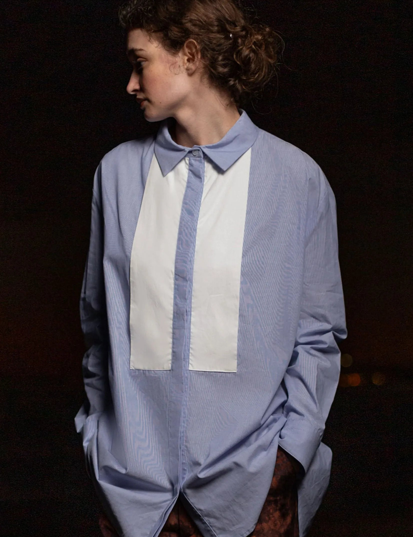Tux Top - Stripe Cotton - Heidi Merrick