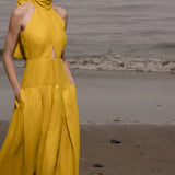 Ginger Dress - Dandelion Linen - Heidi Merrick