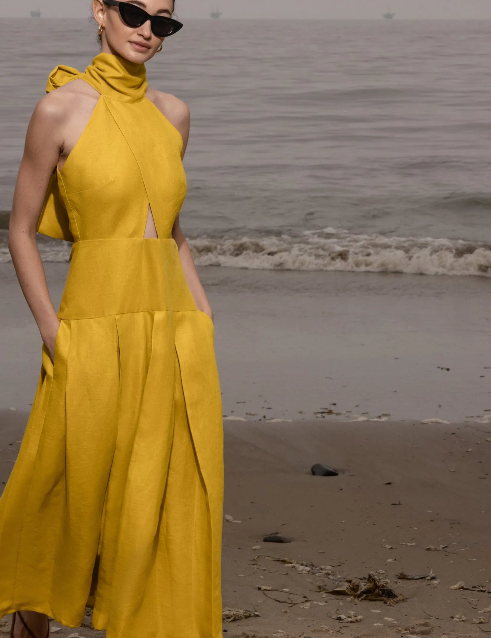 Ginger Dress - Dandelion Linen - Heidi Merrick