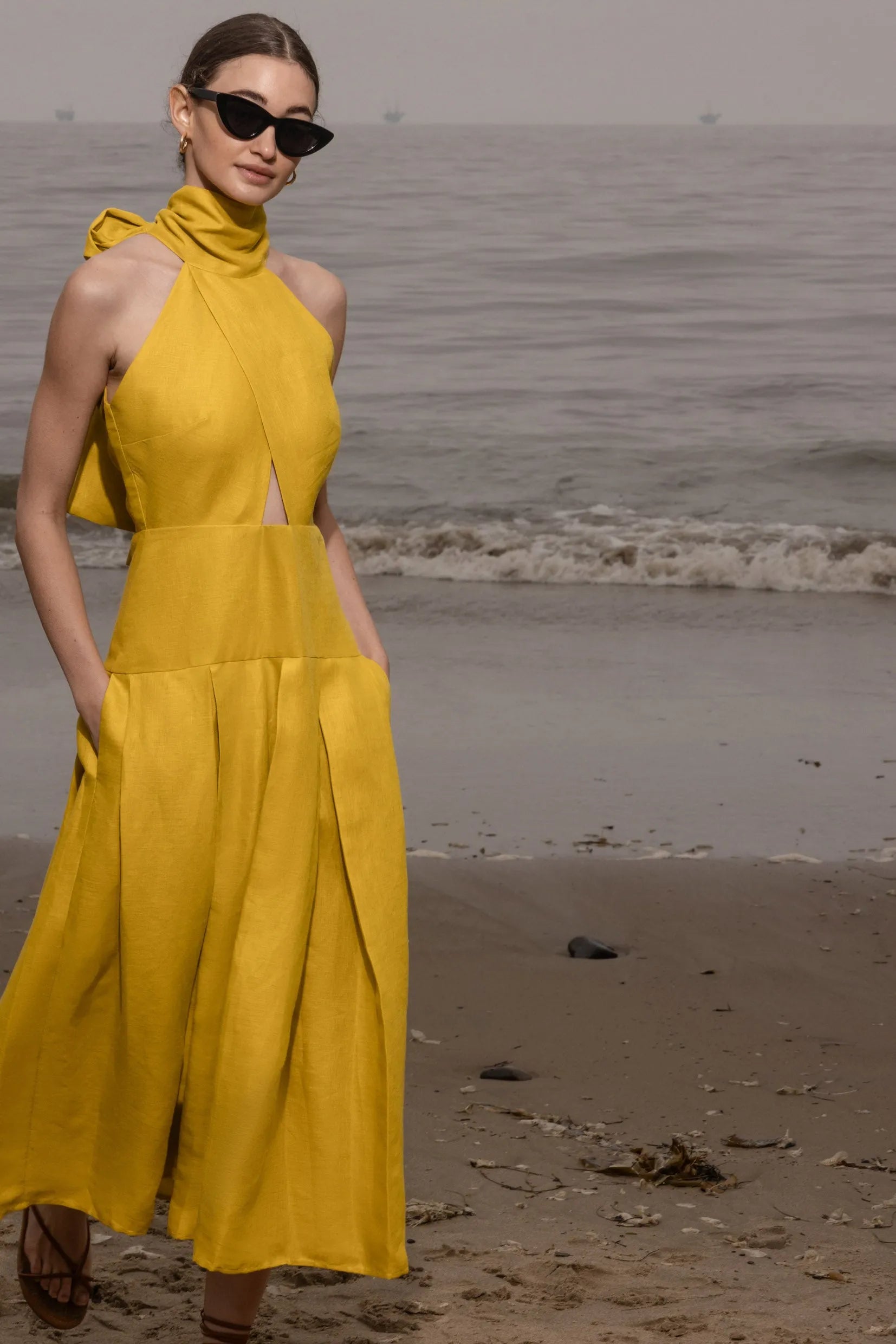 Ginger Dress - Dandelion Linen - Heidi Merrick