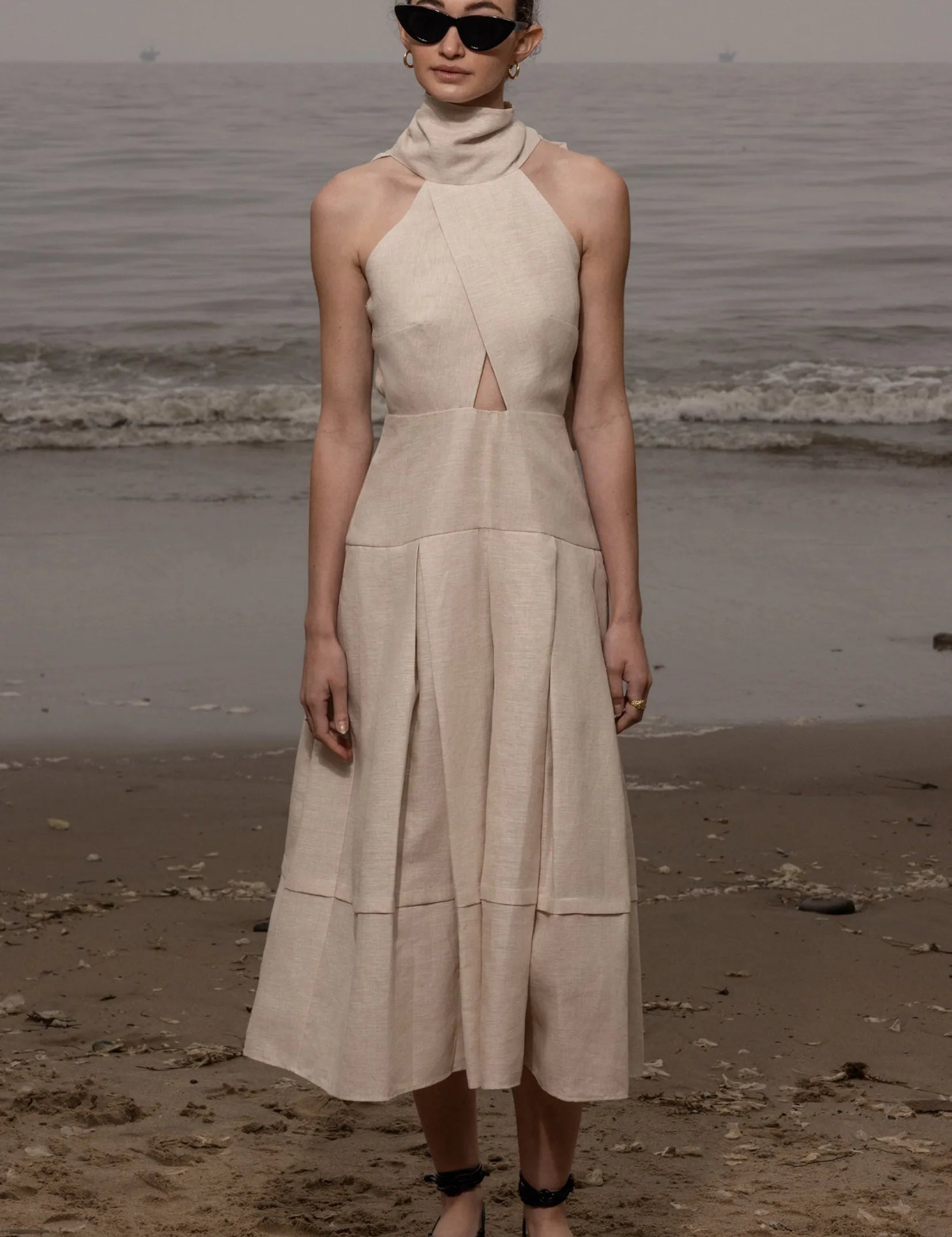 Ginger Dress - Natural Linen - Heidi Merrick