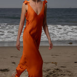 Grace Slip Dress - Flame - Heidi Merrick