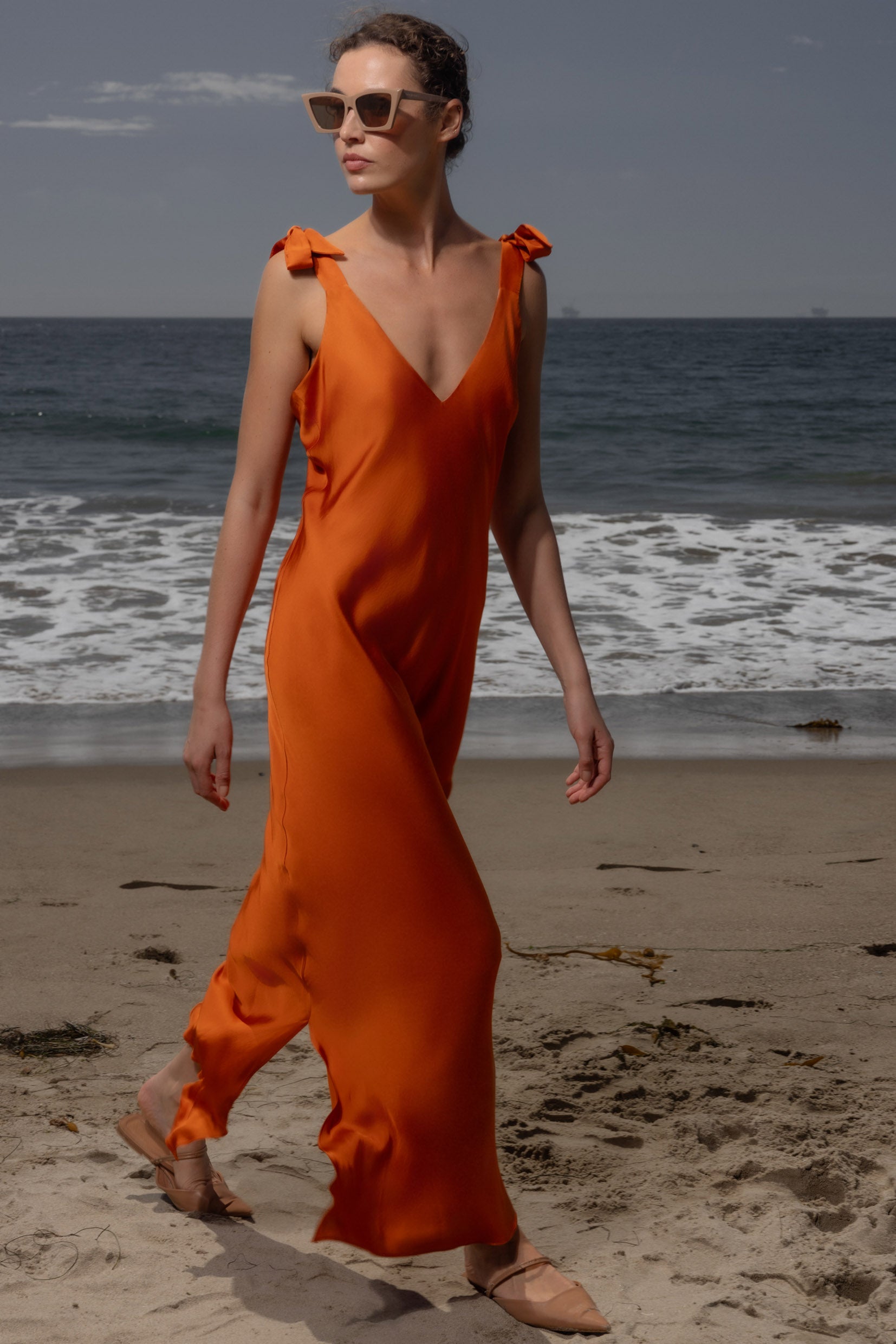 Grace Slip Dress - Flame - Heidi Merrick